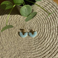 BOUCLES D'OREILLES DAISY BLEUE PASTEL