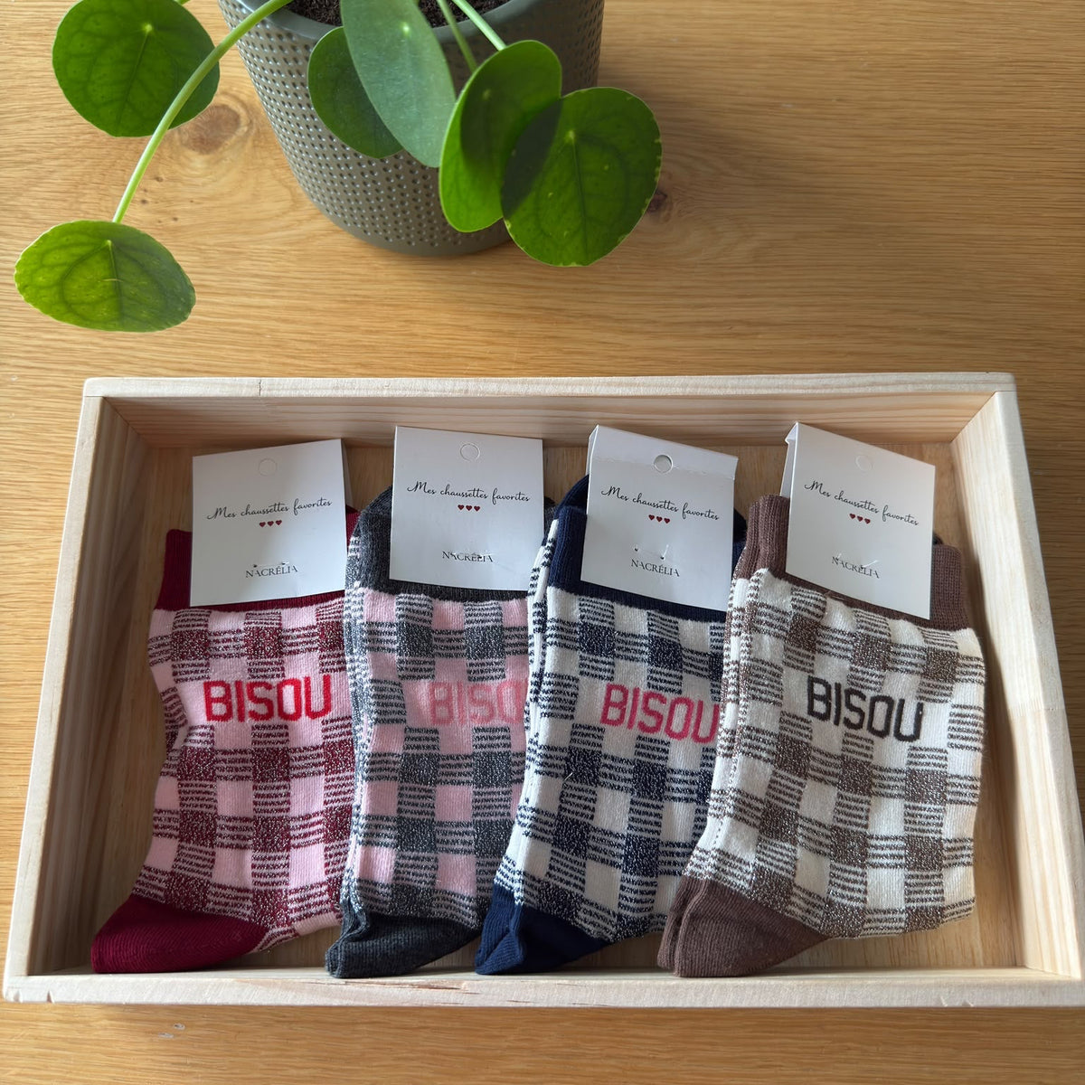 CHAUSSETTES BISOU CARREAUX