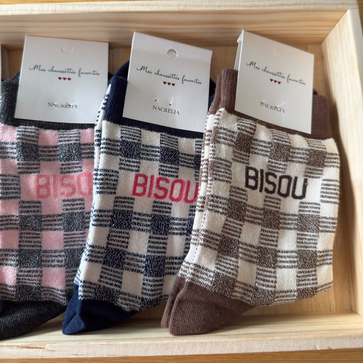 CHAUSSETTES BISOU CARREAUX