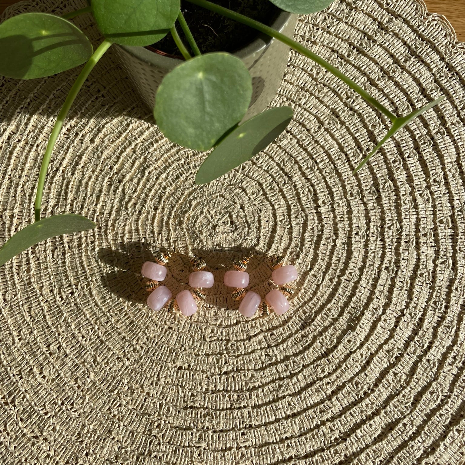 BOUCLES D'OREILLES GIGI ROSE PASTEL